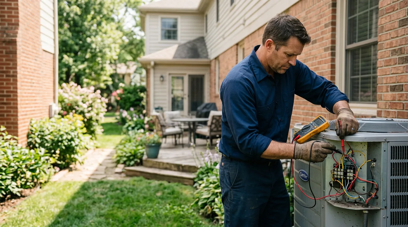 HVAC technician working near Cass City, MI